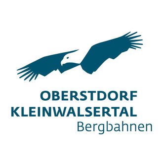 A logo of the Oberstdorf Kleinwalsertal cable cars. It features a stylized eagle in flight position. | © OBERSTDORF · KLEINWALSERTAL BERGBAHNEN